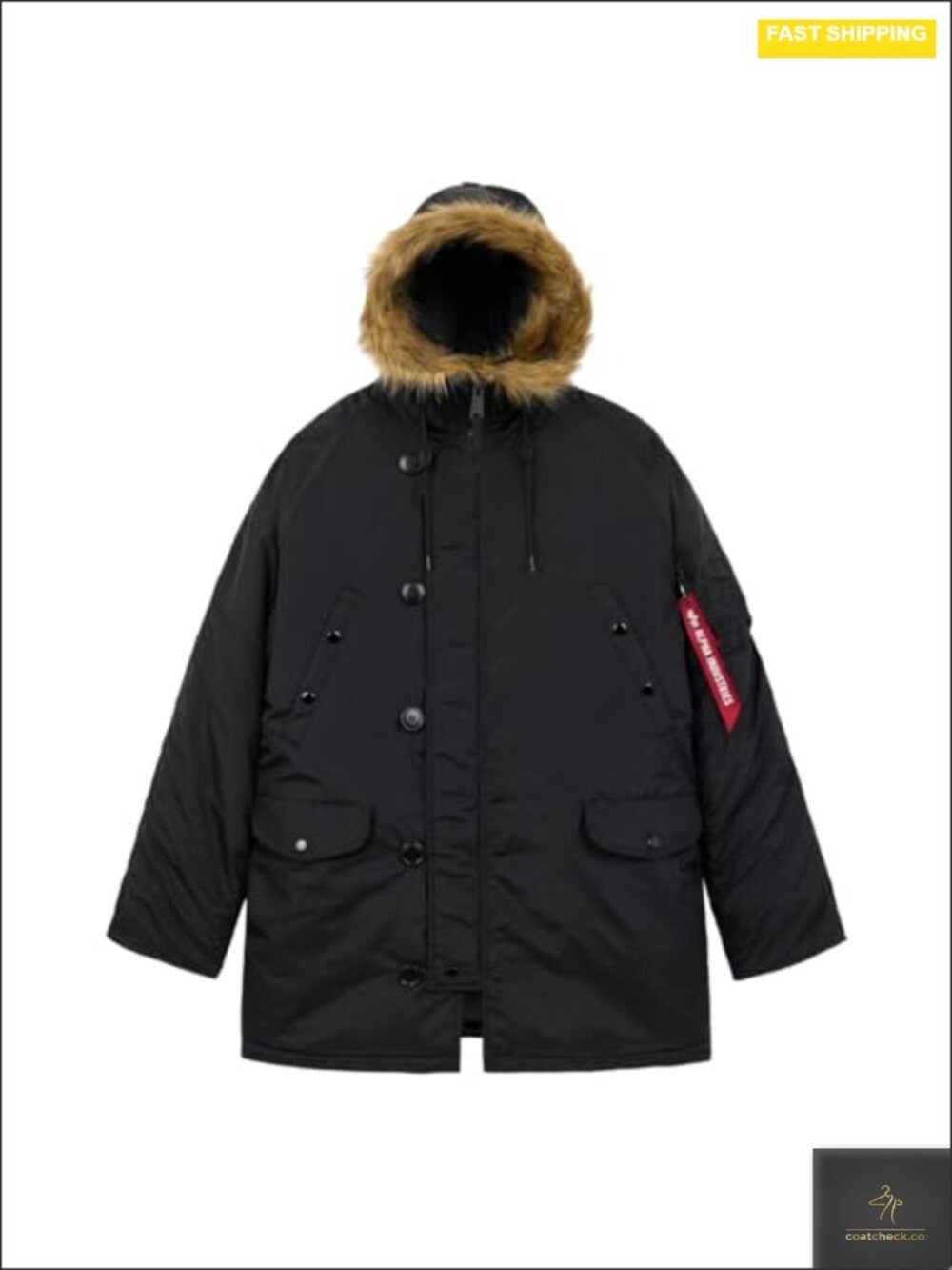 N-3B Military Parka Winter Jacket Water-Resistant Snorkel Hood Oxford Nylon